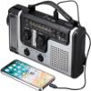 Portable Multifunction Solar Hand Crank Radio Emergency Weather with Flashlight, Reading Lamp Cellphone Charger and SOS Alarm view 3