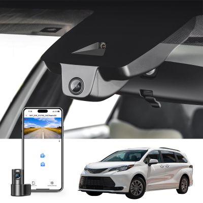 4K Front & 2K Rear 2 Channel HDR Dash Cam, Dual STARVIS 2 IMX678 IMX675, Custom Fit for Toyota Sienna Gen4 XL40 2021 2022 2023 2024 2025 LE Limited XLE Platinum etc, 5GHz WiFi, GPS, 128GB Card