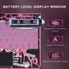 BLESSOURCE Transparent Case with Wireless Keyboard for 10.9in iPad 10th, 3-Brightness & 7-Color, 360Rotating,trackpad, Pencil Holder, Power Indicator, Pink(Without Stylus Pen) view 2