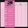 BLESSOURCE Transparent Case with Wireless Keyboard for 10.9in iPad 10th, 3-Brightness & 7-Color, 360Rotating,trackpad, Pencil Holder, Power Indicator, Pink(Without Stylus Pen) view 4
