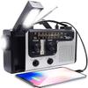 Emergency Radio,Rechargeable Weather Solar Hand Crank Dynamo Multifunction with LED Flashlight, Read view 1