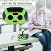 Emergency Weather Radio Am/Fm, 2000Mah Hand Crank Wind up Solar with Led Flashlight Sos Alarm Cellphone Charger for Outdoor Camping Survival view 2
