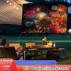 60-200 inch Projector Screen,Black Backing Anti-Crease Movies Screen, 4:3 Foldable Portable Projection Screen for Indoor Outdoor(84inch(170x128cm)) view 3