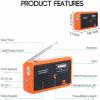 Emergency Hand Crank Radio Portable Camping Solar AM/FM/NOAA Weather with Reading Lamp, LED Flashlight for Household Outdoor Survival view 3