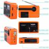 Emergency Hand Crank Radio Portable Camping Solar AM/FM/NOAA Weather with Reading Lamp, LED Flashlight for Household Outdoor Survival view 4