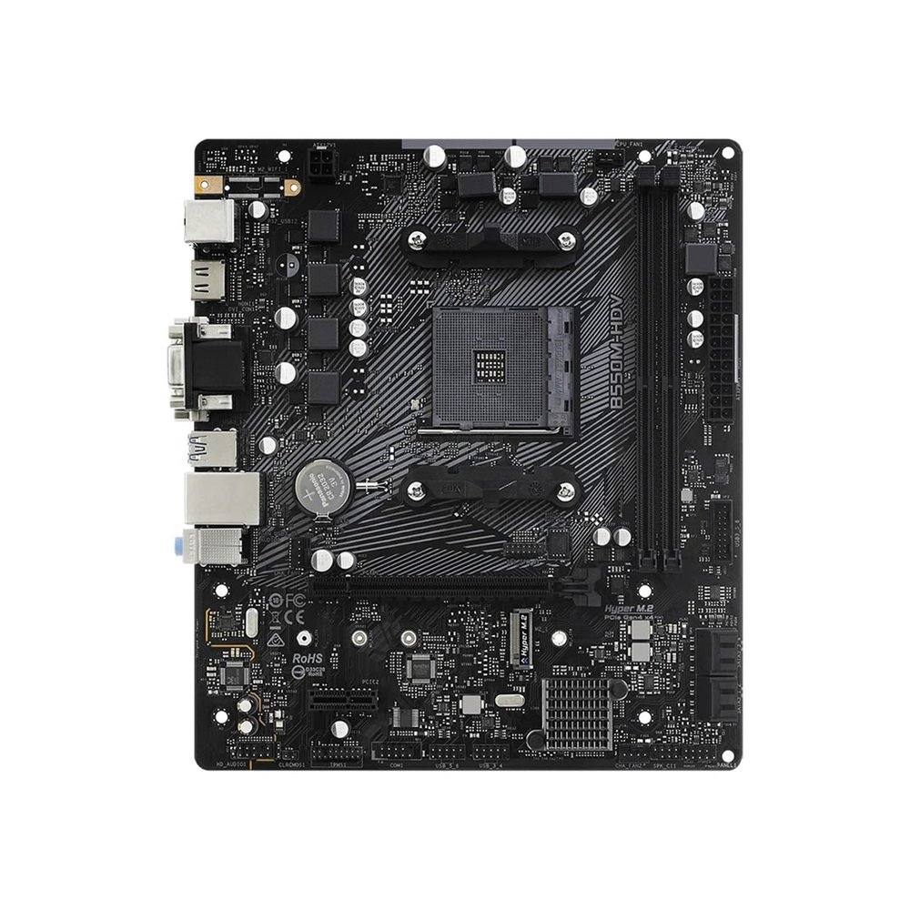 Motherboard Fit for ASRock B550M-HDV Motherboard Support Ryzen 5 5600 5600G 5700X3D 5800X CPU DDR4 4733MHz 128GB PCIe4.0 NVME M.2 MATX AM4 Mainboard