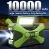 Emergency-Radio Hand Crank Solar Portable Weather Radios,AM/FM, LED Flashlight, Alarm Clock,SOS,10000mAh Power Bank view 2