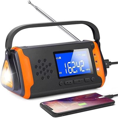 Solar Radio 4000mAh Hand-Crank Flashlight fm with Mobile Phone Charging Function Suitable for Outdoor use The Most Beautiful Gift