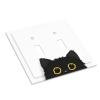 Adorable Cartoon Black Cat Pattern Double Toggle Wall Plate Switch Decorative Panel Electrical Socket Plate Suitable For Bathroom Kitchen Living Room Bedroom view 3