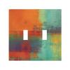 Abstract Art Pattern Double Toggle Wall Plate Switch Decorative Panel Electrical Socket Plate Suitable For Bathroom Kitchen Living Room Bedroom view 1