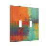 Abstract Art Pattern Double Toggle Wall Plate Switch Decorative Panel Electrical Socket Plate Suitable For Bathroom Kitchen Living Room Bedroom view 2
