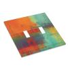 Abstract Art Pattern Double Toggle Wall Plate Switch Decorative Panel Electrical Socket Plate Suitable For Bathroom Kitchen Living Room Bedroom view 3