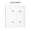 Abstract Art Pattern Double Toggle Wall Plate Switch Decorative Panel Electrical Socket Plate Suitable For Bathroom Kitchen Living Room Bedroom view 4