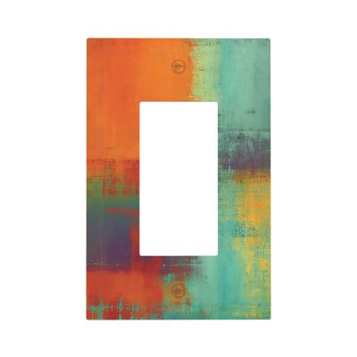 Abstract Art Pattern Single Rocker Wall Plate Switch Decorative Panel Electrical Socket Plate Suitable For Bathroom Kitchen Living Room Bedroom