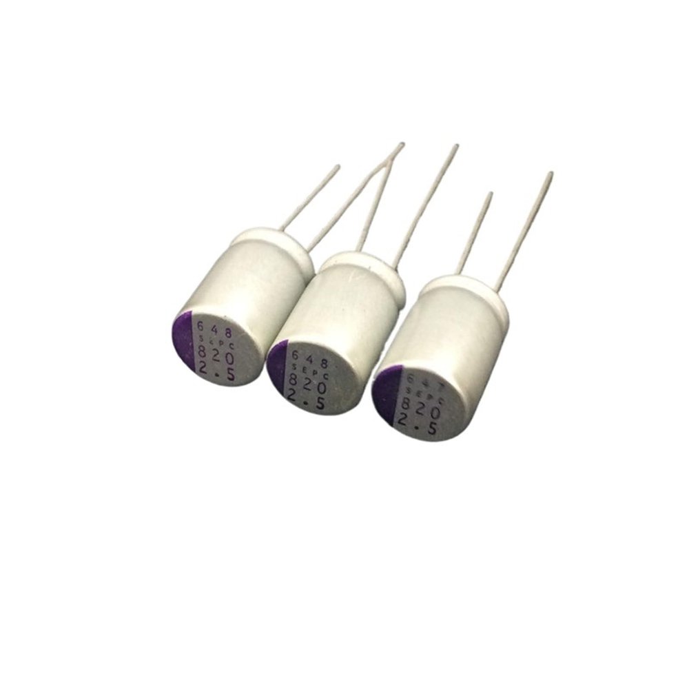 10pcs 820uF 2.5V OS-CON SEPC 8x13mm Ultra Low 2.5V820uF for Motherboard Solid Capacitors