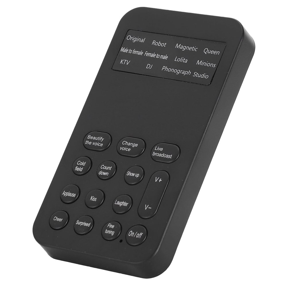 ERYUE Universal Sound Changer Sound Card with 12 Functions for Live Games, Phone Changer for Computercomputer Users