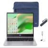acer Chromebook 315 15.6 inch FHD Laptop, Intel Celeron N4500, 1.1GHz, 4GB RAM, 64GB eMMC, SD Card Reader, Protective Sleeve Included, Chrome OS, Silver with HEXAccessories view 1