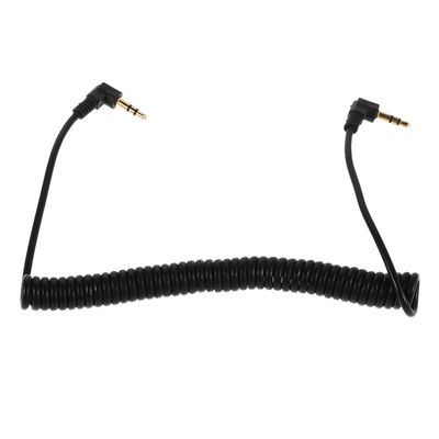 TIDTALEO Right Angle Audio Cable Coiled Spring for Phones Tablets Speakers Clear Sound Transmission Copper Rubber