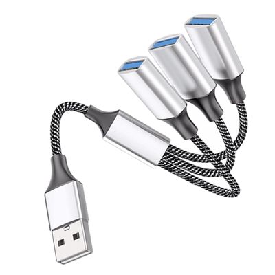 DECORNIJIA Portable Multi-Port USB Splitter Cable Male to Female Hub for Laptop Computer Versatile USB Power Splitter with Play Design for Peripherals