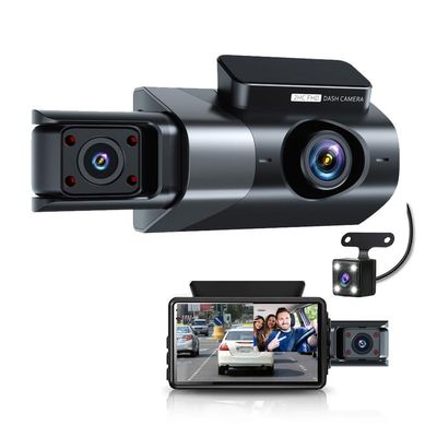 Dash Cam Front and Rear, 1080P Dual Dash Camera, WiFi & App Control, IR Night Vision, 170 Wide Angle, G-Sensor, Parking Mode, 24/7 Loop Recording, 64GB Micro SD Card Included Black