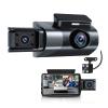 Dash Cam Front and Rear, 1080P Dual Dash Camera, WiFi & App Control, IR Night Vision, 170 Wide Angle, G-Sensor, Parking Mode, 24/7 Loop Recording, 64GB Micro SD Card Included  Black view 1
