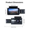 Dash Cam Front and Rear, 1080P Dual Dash Camera, WiFi & App Control, IR Night Vision, 170 Wide Angle, G-Sensor, Parking Mode, 24/7 Loop Recording, 64GB Micro SD Card Included  Black view 2