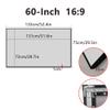 60-Inch Fixed-Frame Projector Screen, 16:9 8K 4K Ultra HD 3D Ready, Wall Mount Thin Cinema Screen for Indoor Home Theaters, Offices view 4