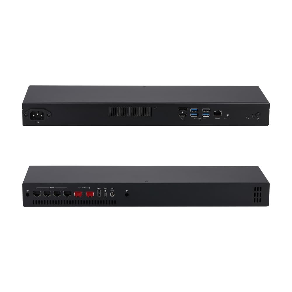 Qotom 4 x Intel I226-V 2.5 Gigabit LAN Q10932H6 Intel Core i3 N305,8 core 8G DDR5 RAM 256G M.2 SSD 1U Rack Mini PC