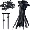 100Pcs Nylon Universal Cable Tie Buckle, Heavy Duty Self-Locking Nylon Zip Ties Holder, Multipurpose Plastic Cable Ties Tool for Car Daily Repair view 1