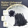 100Pcs Nylon Universal Cable Tie Buckle, Heavy Duty Self-Locking Nylon Zip Ties Holder, Multipurpose Plastic Cable Ties Tool for Car Daily Repair view 4