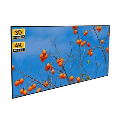 72-inch 16:9 Aluminum Frame Projector Screen, Wall-Mounted Movie Screen, 3D/4K/8K HD Display for Movies Or Presentations