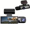 1080P Dual Dash Cam: Front/Inside, 32GB, IR Night Vision, 170 Wide Angle, G-Sensor, 24H Parking. Easy Install. Ideal Gift. (with 32GB Card) view 1