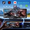 10.26" Wireless Portable Carplay Screen CarPlay & Android Auto Car Stereo 360 Rotation 4K Dash Cam 1080p Rear Camera Mirror Link Voice Control GPS Navigation(SD Card Excluded) view 2