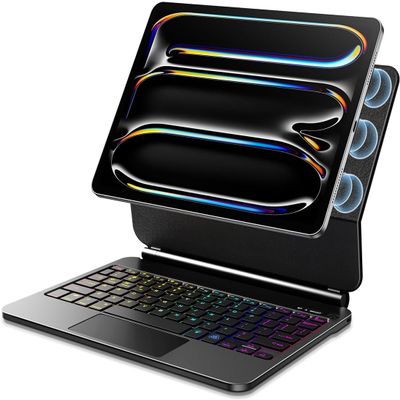 ALIWLHOF for iPad Pro 13 Inch Case with Keyboard (M5/M4, 2025/2024),iPad Pro 13 Keyboard Case with Easy-Set Magnetic Stand7 Colors Backlight - Multi-Touch Trackpad Keyboard Case for iPad Pro 13