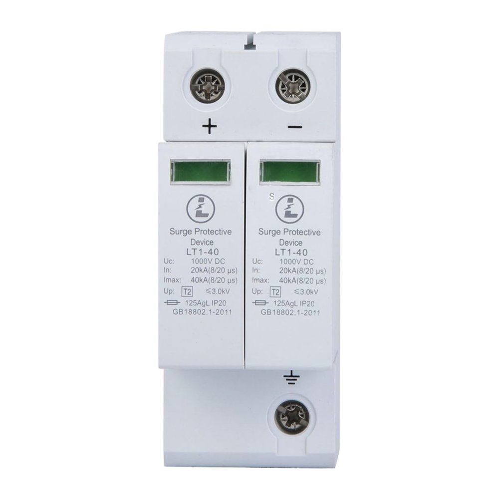 2P 40KA Surge Protective Device DC Photovoltaic Lightning Tele Protector Low Voltage Arrester 1000V