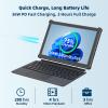 AWOW Windows 11 Tablet with Keyboard: 10.1" in-Cell Display Tablet PC, Mini Laptop 2-in-1, Intel N150, 12GB RAM 256GB SSD, PD 36W Fast Charging, WiFi 6, BT 5.0, HDMI, Type-C, 8MP+5MP Camera view 3