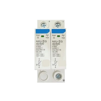 DC SPD NXU-II Surge Protective Device 2P 20kA 40KA 500V Solar PV Photovoltaic Lightning Arrester Protect Electric System