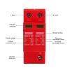 20/40/60KA 2P DC SPD Din Rail Lightning Surge Protector Low-Voltage Arrester Device 500/600/800/1000V PV Outdoor Power Protect(500V,20-40KA) view 2