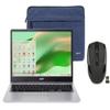 acer Chromebook 15.6" Full HD Laptop | Intel Celeron N4500 | Integrated UHD Graphics | Protective Sleeve| Silver | 4GB RAM | 64GB SSD | Chrome OS | Bundle with Wireless Mouse view 1