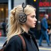 BlHMCASE Headphone Cover for AirPods Max, Cute Christmas Tree Gingerbread Man Clear Ear Cups Covers, Black Silicone Ear Pad Case Headband Cover for Apple AirPods Max view 2