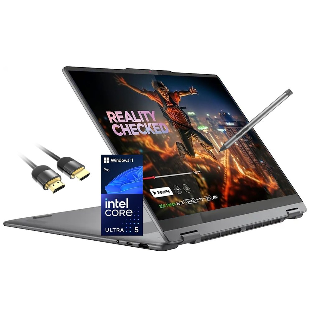Lenovo Yoga 7i 2-in-1 Laptop, 16" 2K Touchscreen Laptop AI Copilot, Intel Core Ultra 5 226V, 16GB DDR5, 512GB SSD, Wi-Fi 7, Backlit KB, FP Reader, TB4, IR Camera, w/Stylus Pen, HDMI Cable, Win 11 Pro
