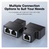 2PCS RJ45 Splitter 1 to 2 Ethernet Adapter Internet Cable Extender RJ45 Connector Coupler view 4