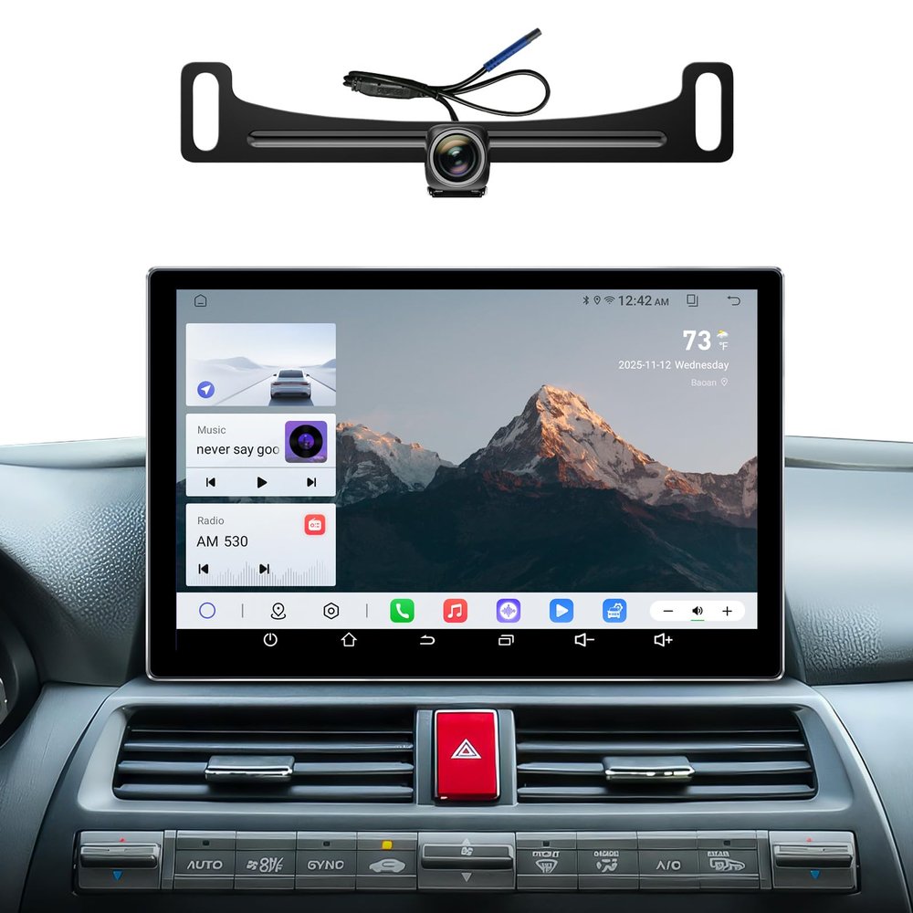 11.5''Car Radio for Honda Accord Stereo 2008-2013 with Wireless CarPlay & Android Auto/Android 13 /5G WiFi/TouchScreen/FM/AM/4GB RAM + 64GB ROM (Inches, 11.5)