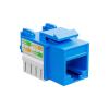 10-pack of RJ45 Cat6 jacks and punchdown brackets (not compatible with patch panels)(Blue) view 1