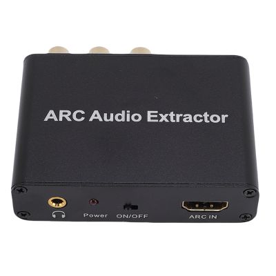 Zunate ARC Adapter, 192KHz HDMI Audio Extractor with Optical Coaxial Output, Auto Signal Muting Converter for TV to Soundbar Home Theater System, Aluminum Alloy Build