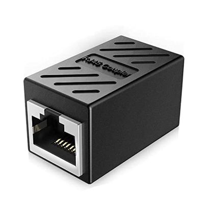 2PCS RJ45 Coupler Ethernet Extender 1000Mbps, Cat6A Cat6 Cat5e Ethernet Adapter LAN Connector