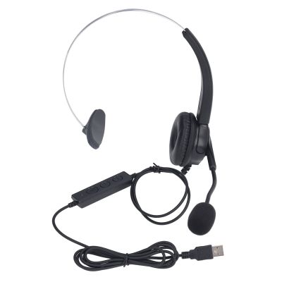 Mbeysaq Call Center Headset Noise Reduction Ergonomic Wired Customer Service Headphone for Home Office Call Center Telemarketing
