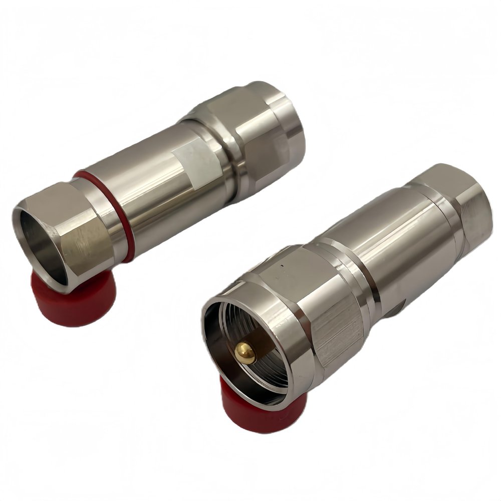 2PACK UHF Male PL259 connector for ANDREW FSJ4-50B CommScope 1/2" Superflexible Helix Coaxial Cable 50 Ohm RF Feeder Adapter Suitable For SCF12-50J 1/2 inch Superflexible Corrugated Coax Cable Ends