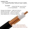 2PACK UHF Male PL259 connector for ANDREW FSJ4-50B CommScope 1/2" Superflexible Helix Coaxial Cable 50 Ohm RF Feeder Adapter Suitable For SCF12-50J 1/2 inch Superflexible Corrugated Coax Cable Ends view 3