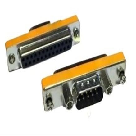 LOKLNEYK DB25 to DB9 Adapter Serial Port Connector D-SUB MI NI Gender Changer(DB25 F to DB9 Male)